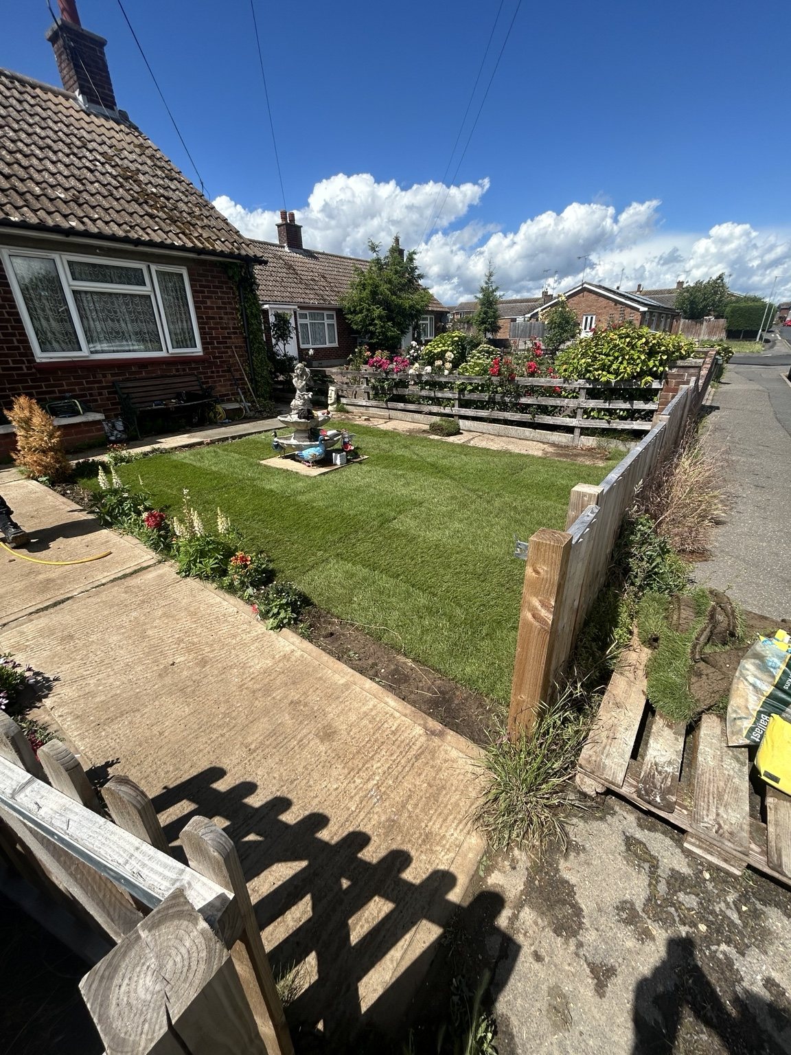 Sod installation and lawn landscaping